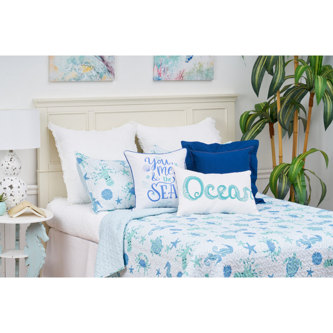 Outlook Beach Coastal Beach Reversible Quilt Set
